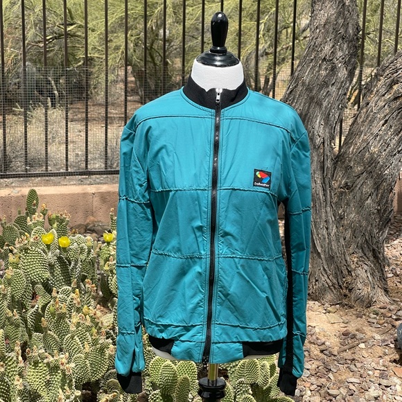 BELLWETHER - Green and Black Cycling Jacket with Stand-Up Collar